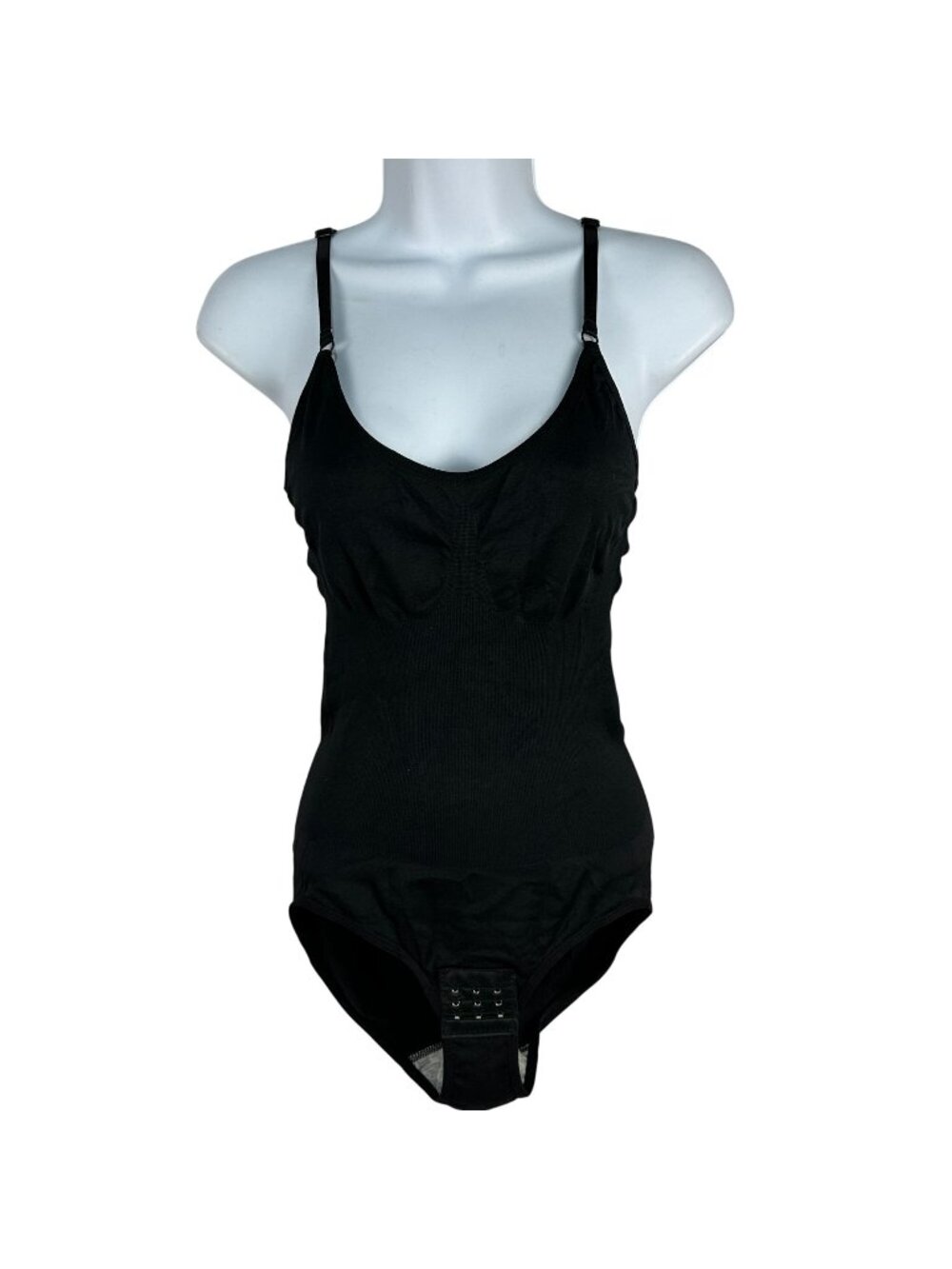Black Bodysuit With Adjustable Straps Womens L Comfortable Stretch Fit Lingerie